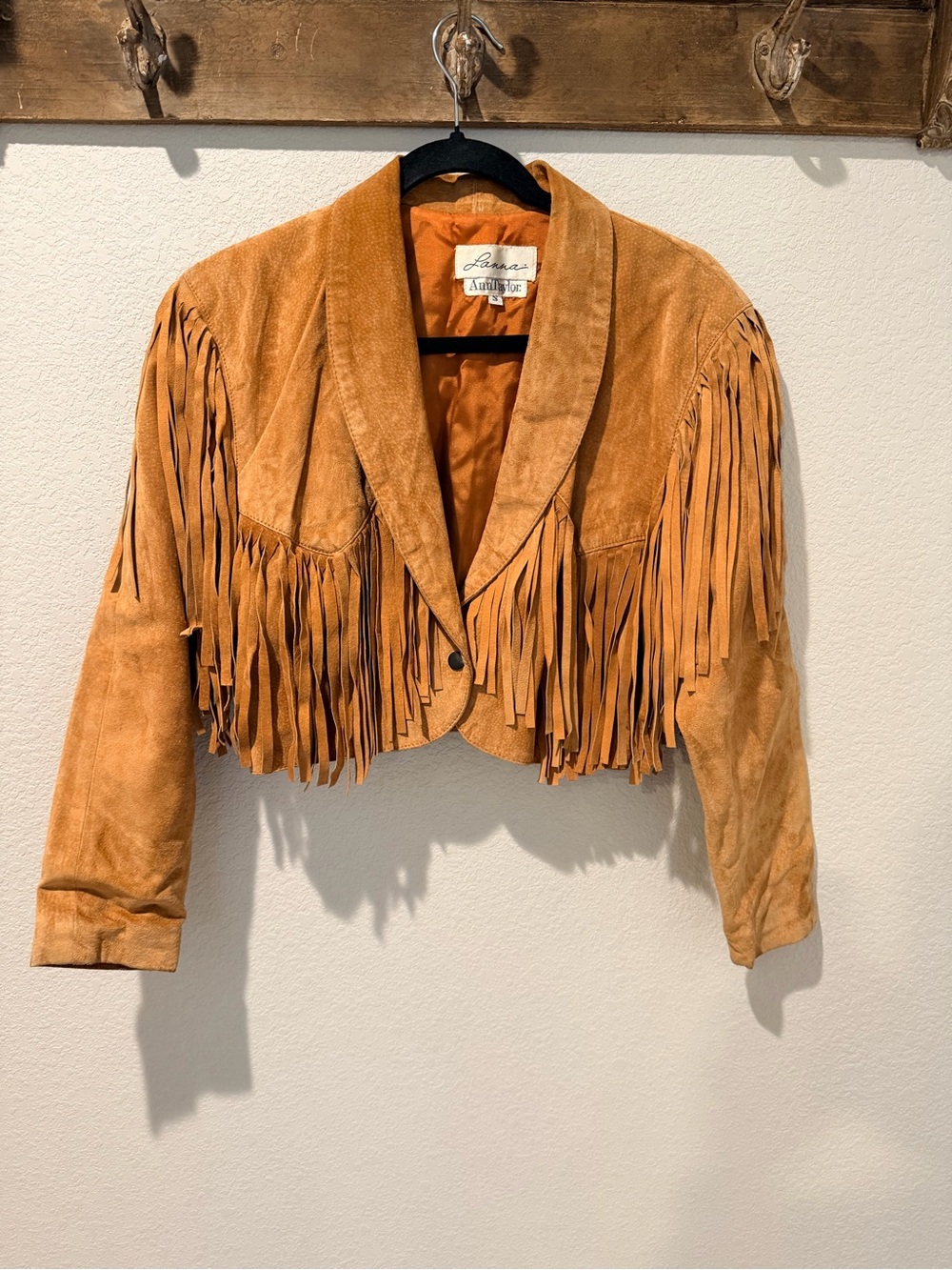 Ann Taylor Suede Fringe Cropped Jacket - Tan